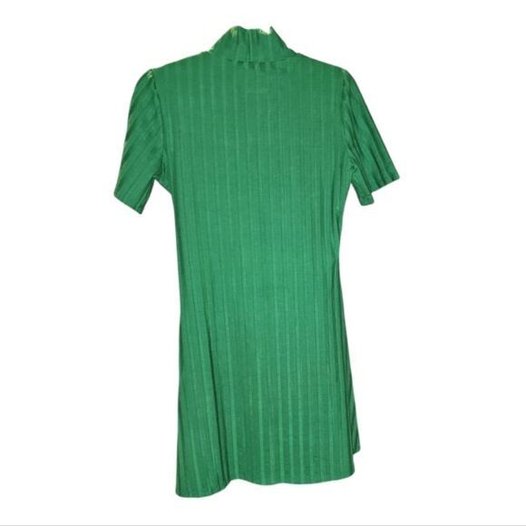 Reformation Zia Knit Mini Dress in Kelly Green Size Large , NWT - Picture 5 of 6